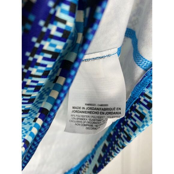 Nike Pro Women's Half Zip Pullover Blue Fair Isle Medium - Picture 4 of 7